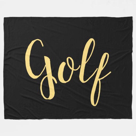 Extravagantes GOLF-Skript auf fett moderner Elegan Fleecedecke (Vorderseite (Horizontal))