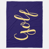 Extravagantes GOLF-Skript auf fett moderner Elegan Fleecedecke (Vorderseite)