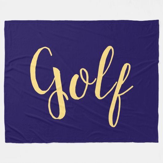 Extravagantes GOLF-Skript auf fett moderner Elegan Fleecedecke (Vorderseite (Horizontal))