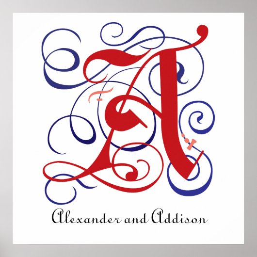 Extravagantes Gothic Caps Letter A, 300dpi PNG Pos Poster (Vorne)