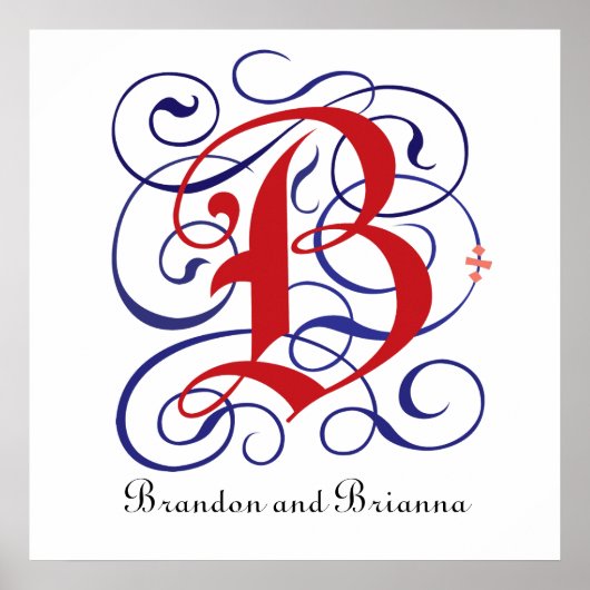 Extravagantes Gothic Caps Letter B, 300dpi PNG Pos Poster (Vorne)