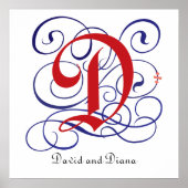 Extravagantes Gothic Caps Letter D, 300dpi PNG Pos Poster (Vorne)