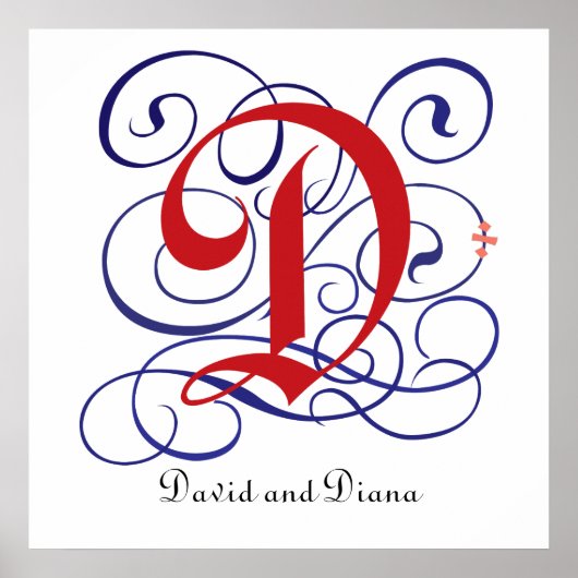 Extravagantes Gothic Caps Letter D, 300dpi PNG Pos Poster (Vorne)