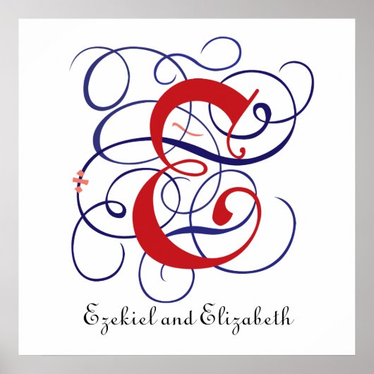 Extravagantes Gothic Caps Letter E, 300dpi PNG Pos Poster (Vorne)