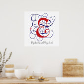 Extravagantes Gothic Caps Letter E, 300dpi PNG Pos Poster (Küche)