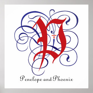 Extravagantes Gothic Caps Letter P, 300dpi PNG Pos Poster