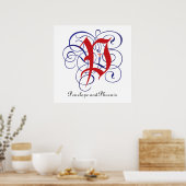 Extravagantes Gothic Caps Letter P, 300dpi PNG Pos Poster (Küche)