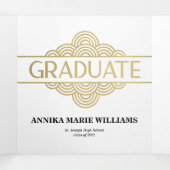 Extravagantes Graduate Multi Foto Dreifach Gefaltete Ankündigung (Innenseite Mitte)