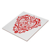 Extravagantes Grafikdesign mit rotem Herzen Fliese (Seite)