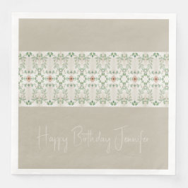 Extravagantes Grau mit Blumenmuster Serviette