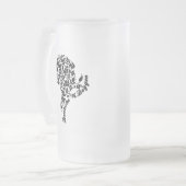 Extravagantes Great Dane Portrait Mattglas Bierglas (Vorderseite Links)