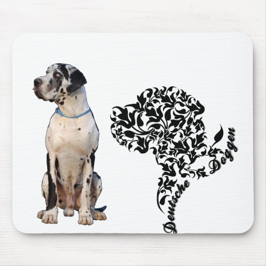 Extravagantes Great Dane Portrait Mousepad (Vorne)