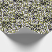 Extravagantes grün-schwarzes Design Geschenkpapier (Ecke)