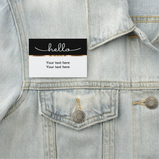 Extravagantes hallo Upscale Namensschild (Beispiel)