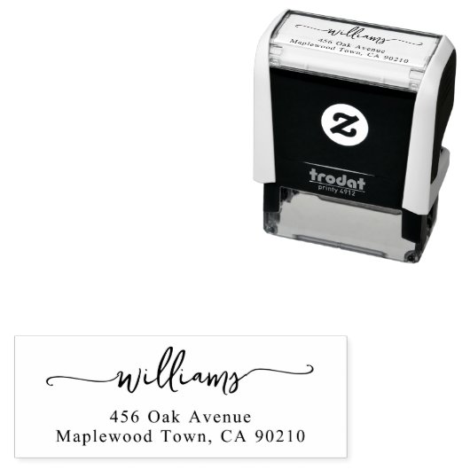 Extravagantes handgeschriebenes Skript Permastempel (Beispiel)