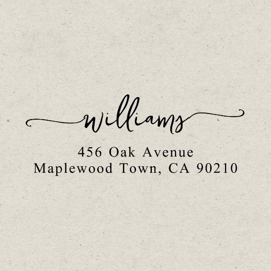 Extravagantes handgeschriebenes Skript Permastempel