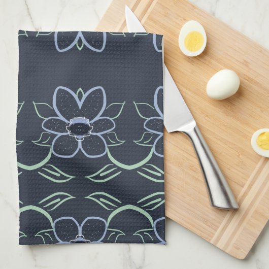 Extravagantes Handtuch mit blauem Navy (Viertel Falte)