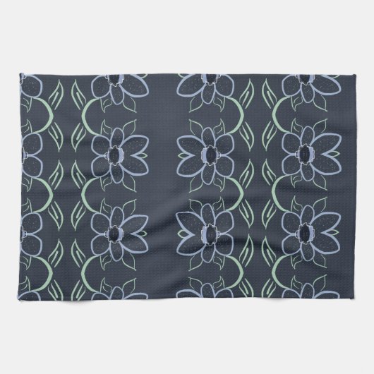 Extravagantes Handtuch mit blauem Navy (Horizontal)