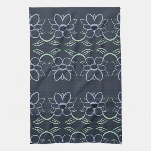 Extravagantes Handtuch mit blauem Navy (Vertikal)