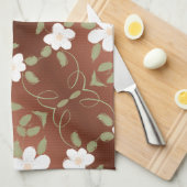 Extravagantes Handtuch mit elegantem Blumendesign (Viertel Falte)