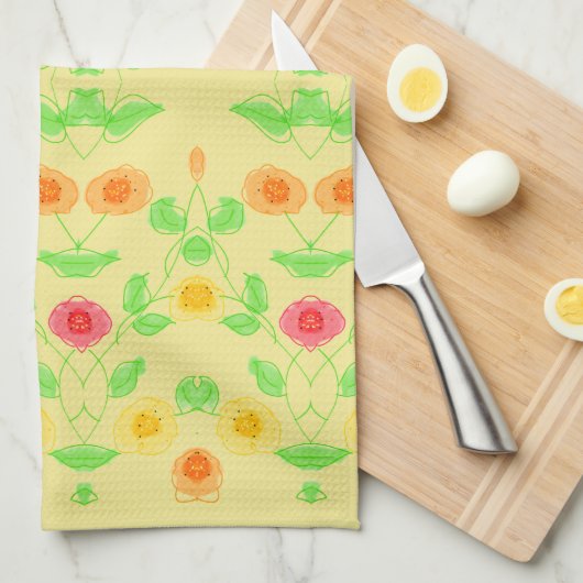 Extravagantes Handtuch mit hellgelben Handtüchern (Viertel Falte)