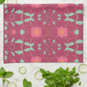 Extravagantes Handtuch mit Rosa und Orange (Gefaltet)