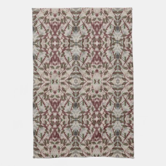 Extravagantes Handtuch mit Schwarz und Burgund (Vertikal)