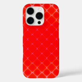 Extravagantes helles rotes Diamant-Muster iPhone 16 Pro Hülle
