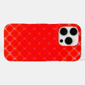 Extravagantes helles rotes Diamant-Muster Case-Mate iPhone Hülle (Rückseite (Horizontal))