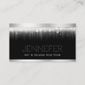 Extravagantes, helles Silver Light Modernste, stil Visitenkarte (Vorderseite)