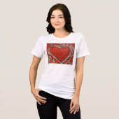 "Extravagantes Herz" der Frauen Tri-Blend Shirt (Vorderseite voll)