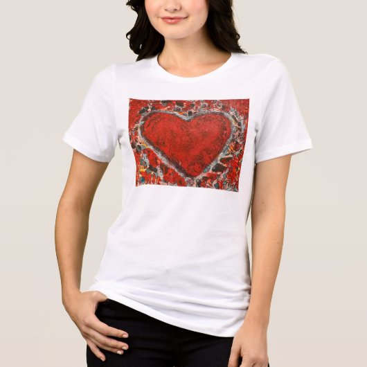 "Extravagantes Herz" der Frauen Tri-Blend Shirt (Vorderseite)