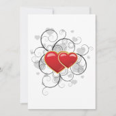 Extravagantes Herz Einladung (Vorderseite)