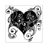 Extravagantes Herz Gummistempel (Prägung)