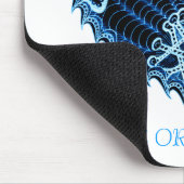 Extravagantes Herzfeuerdoodle Mousepad (Ecke)