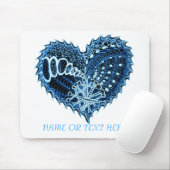 Extravagantes Herzfeuerdoodle Mousepad (Mit Mouse)