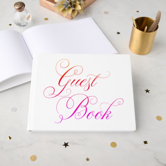 Extravagantes Hochzeitsguestbook Gästebuch (Vorderseite Offen)