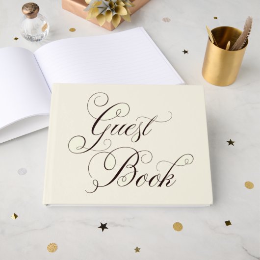Extravagantes Hochzeitsguestbook Gästebuch (Vorderseite Offen)