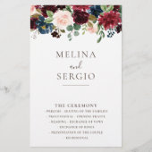 Extravagantes Hochzeitsprogramm für klassische Blu (Vorderseite)