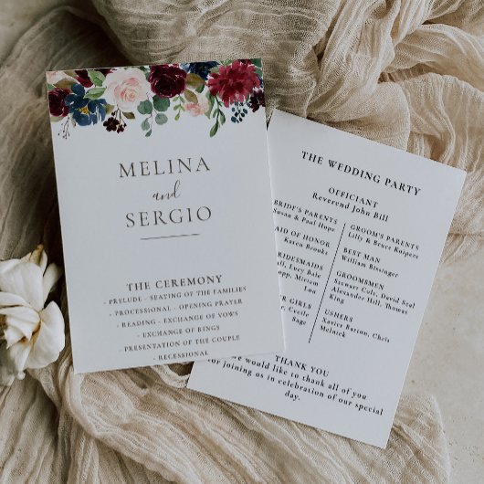 Extravagantes Hochzeitsprogramm für klassische Blu