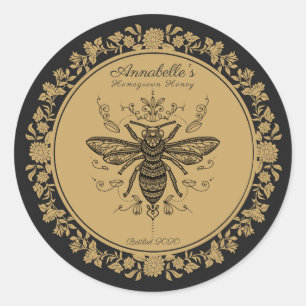 Extravagantes Honiglabel Runder Aufkleber