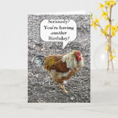 Extravagantes Hühnchen Happy Birthday Karte (Gelbe Blume)