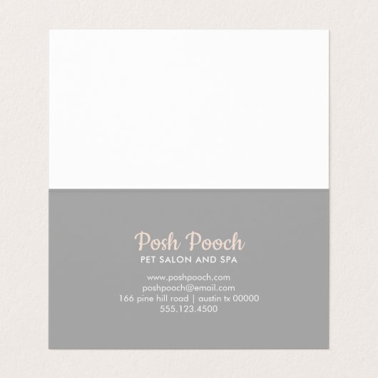 Extravagantes Hundepflegen Visitenkarten (Innenseite Aufgefaltet)