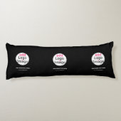 Extravagantes, individuelles Logo schwarz Seitenschläferkissen (Rückseite)