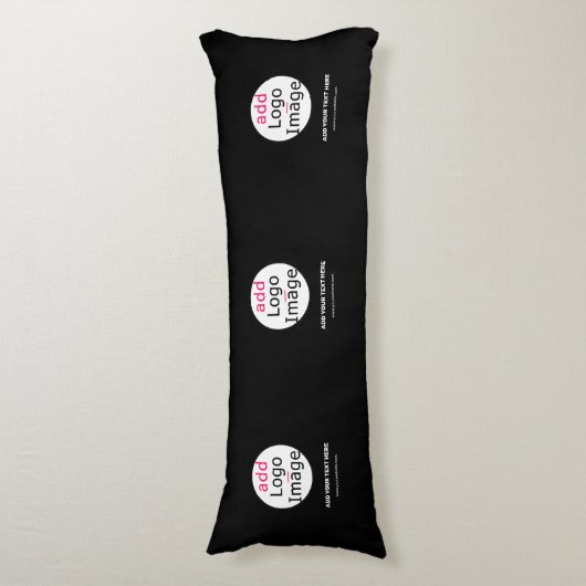 Extravagantes, individuelles Logo schwarz Seitenschläferkissen (Vorderseite Vertikal)