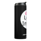 Extravagantes, individuelles Logo schwarz Thermosbecher (Nach links gedreht)
