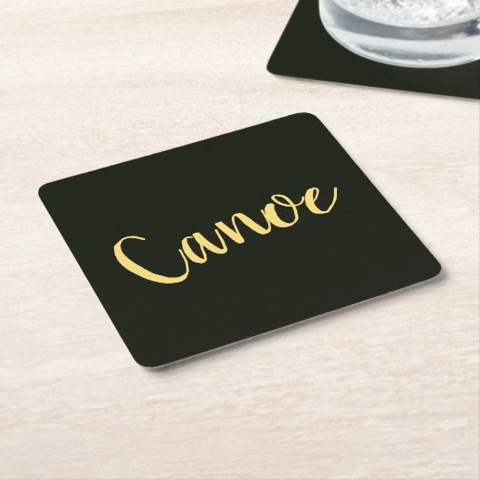 Extravagantes "Kanubild" dunkelwaldgrüner Hintergr Rechteckiger Pappuntersetzer (angewinkelt)