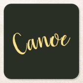 Extravagantes "Kanubild" dunkelwaldgrüner Hintergr Rechteckiger Pappuntersetzer (Vorderseite)