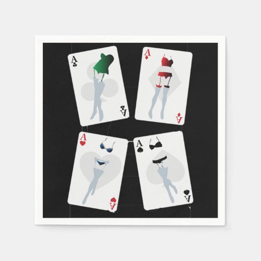 Extravagantes Kartenpapier Napkins Serviette (Vorderseite)