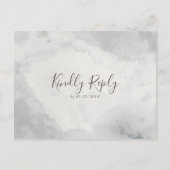 Extravagantes klassisches Braun-Hochzeitmenü Postkarte (Vorderseite)